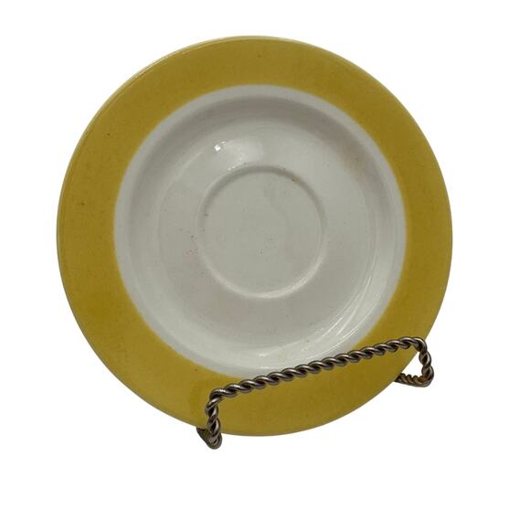 Set of 2 Yellow Saucers Marked USA 6.5 Inch - Picture 4 of 7